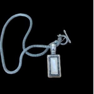 Premiere designs mother of Pearl look pendant necklace vintage